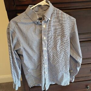 Club Room Men's Blue Check Button-Down Shirt